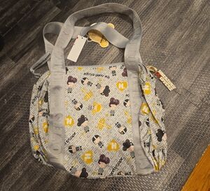 Harajuku Lovers Gray and Yellow Baby Bag with Playful Design